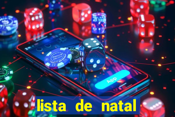 lista de natal para imprimir